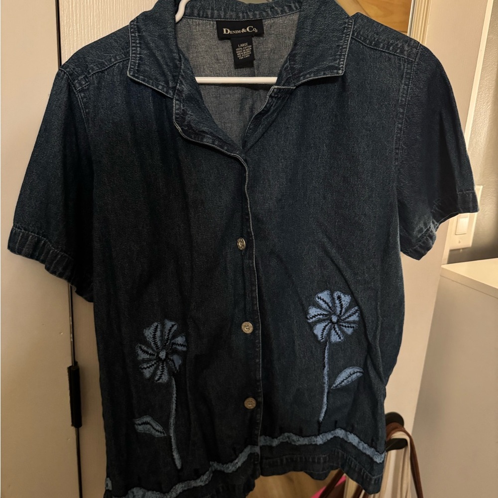 Denim&Co Classic Blue Denim Shirt